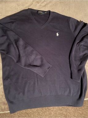 Polo by Ralph Lauren Dark Navy V-Neck Sweater